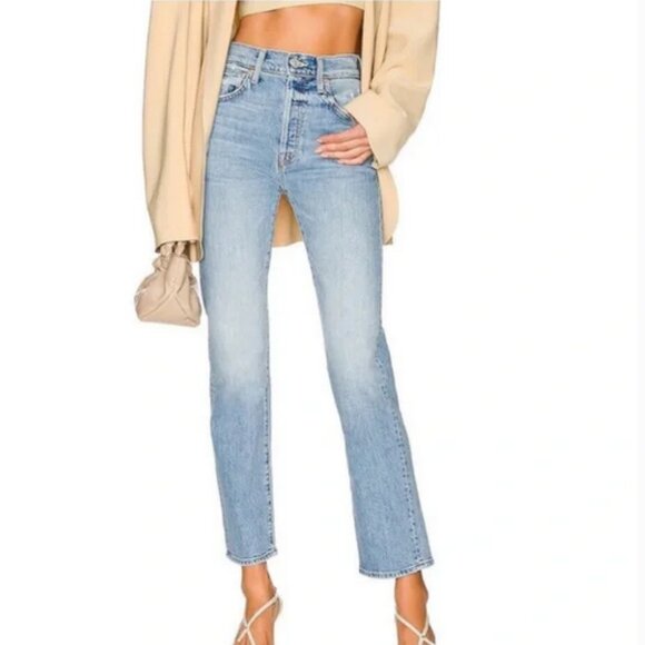 Mother Superior High Waisted Hiker Hover Jeans in Slay It With Flowers 27 - Picture 1 of 13